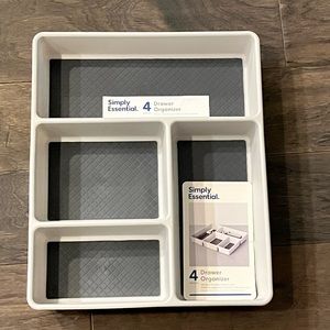 Simply Essential 4 Section Drawer Organizer new